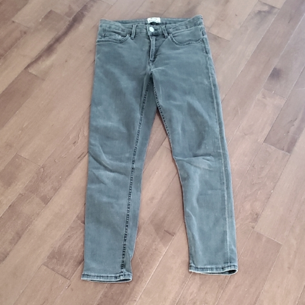 Acne Studios Washed Black Mid Waist Skinny Jeans